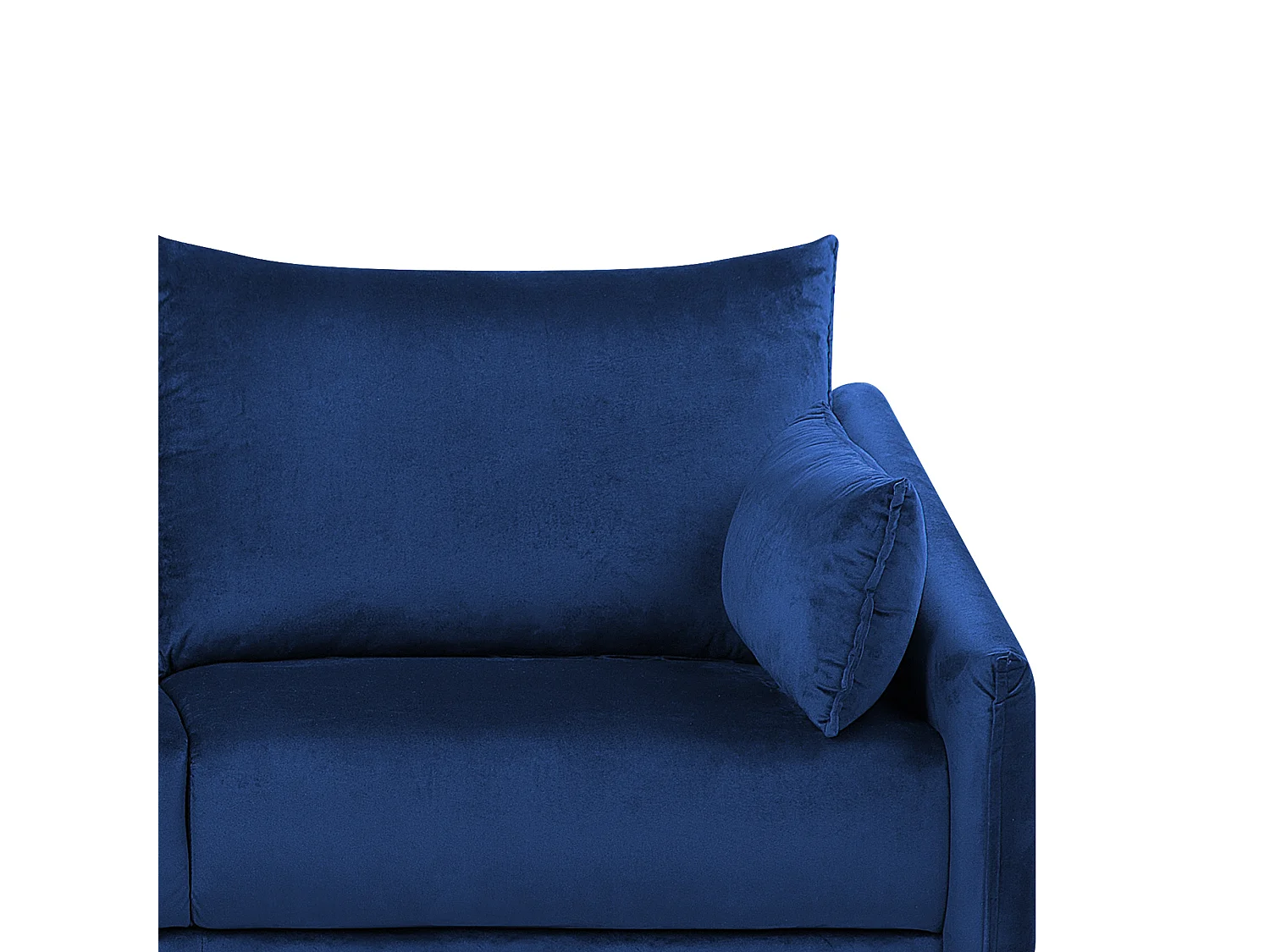 Divano angolare VARDE Velluto Blu marino 3 posti Lato destro