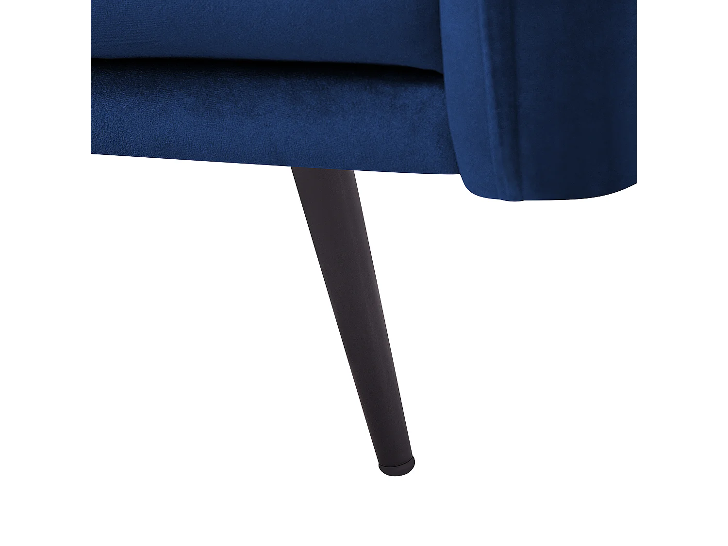 Divano angolare VARDE Velluto Blu marino 3 posti Lato destro