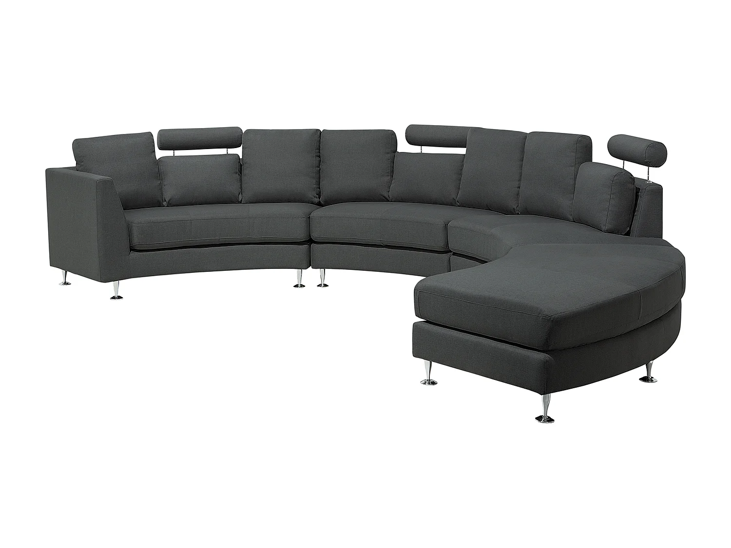 Sofa półokrągła ROTUNDE Ciemnoszary dla 7 osób