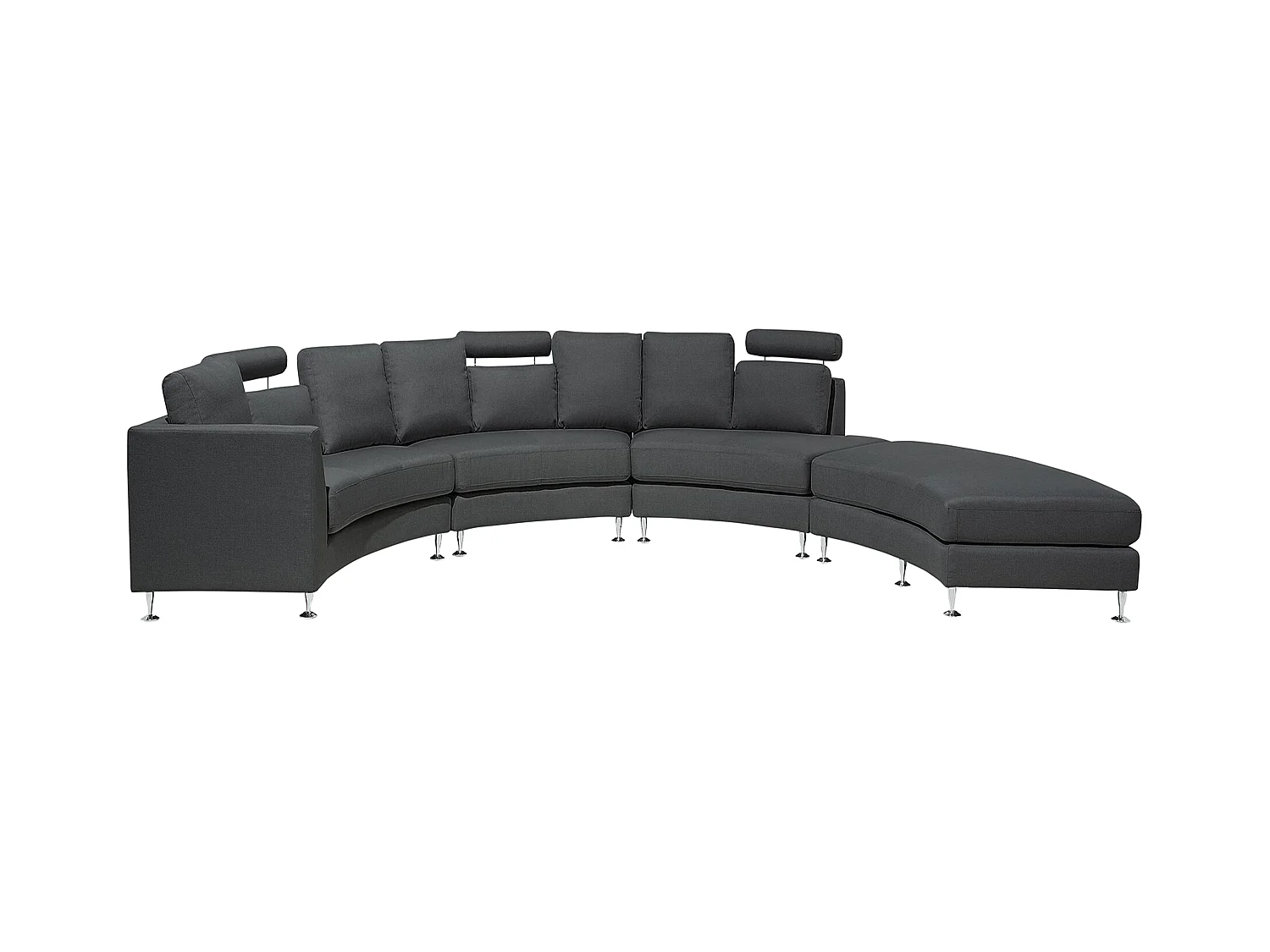 Canapé arrondi 7 places ROTUNDE Tissu Gris foncé