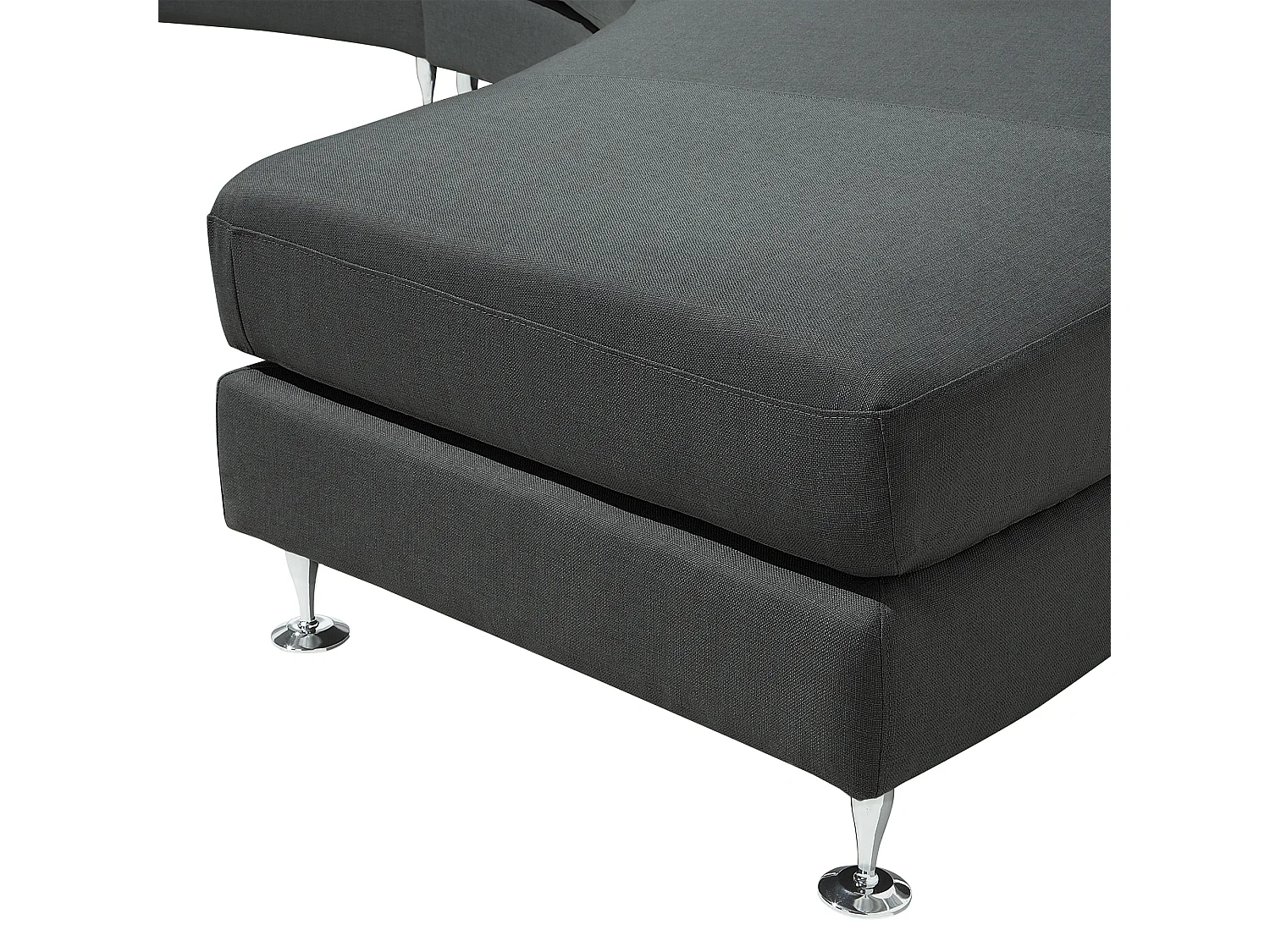 Canapé arrondi 7 places ROTUNDE Tissu Gris foncé