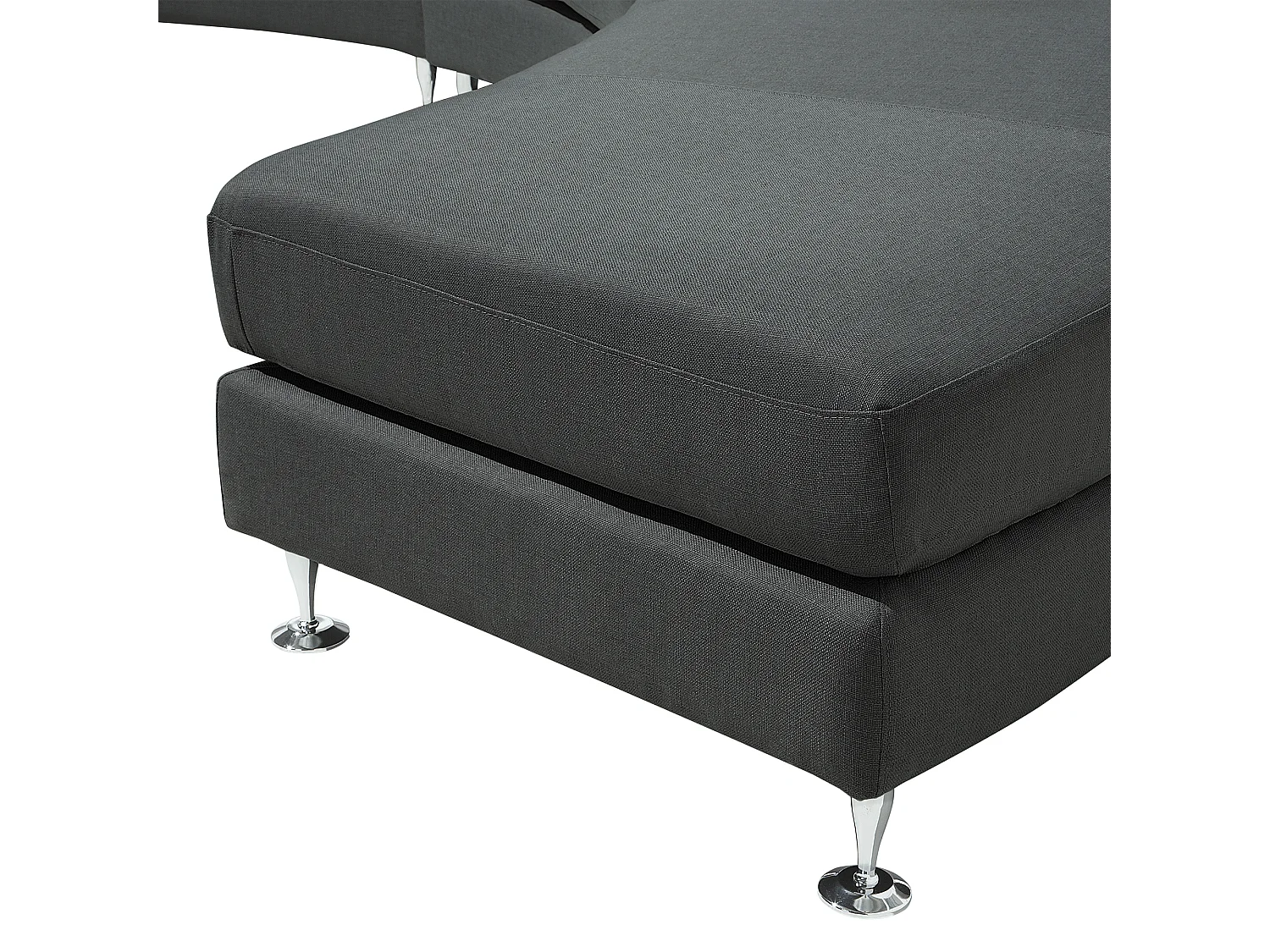 Canapé arrondi 7 places ROTUNDE Tissu Gris foncé