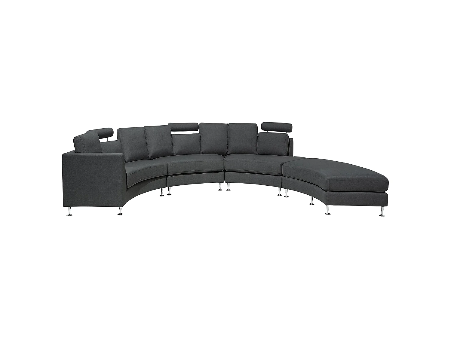 Divano semicircolare ROTUNDE Tessuto Grigio scuro 7 posti