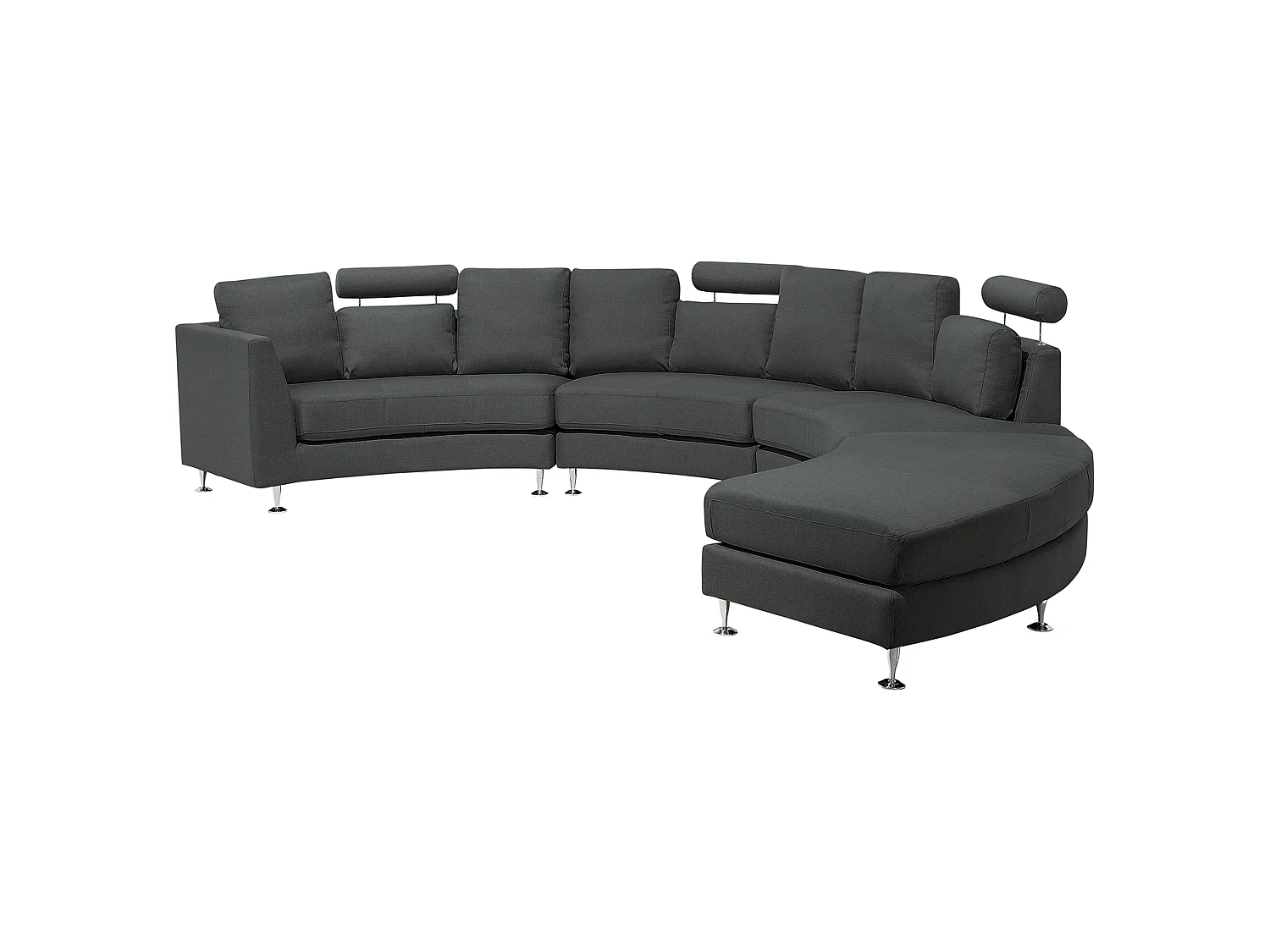 Divano semicircolare ROTUNDE Tessuto Grigio scuro 7 posti