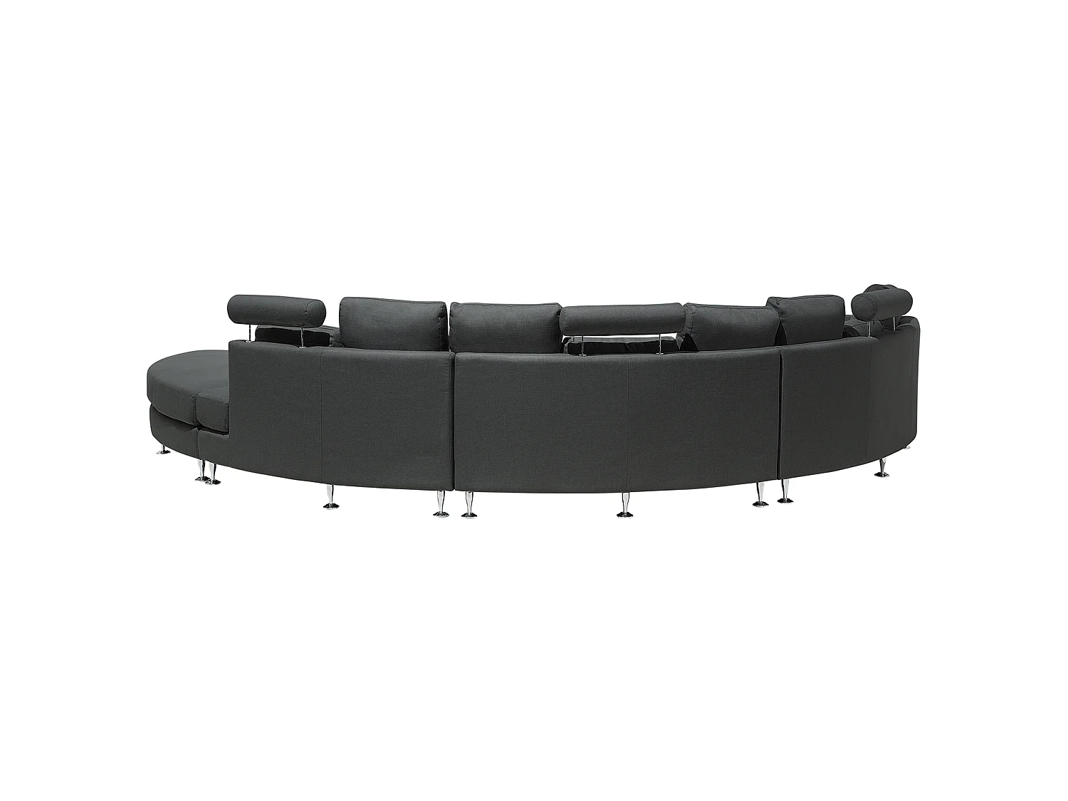 Divano semicircolare ROTUNDE Tessuto Grigio scuro 7 posti