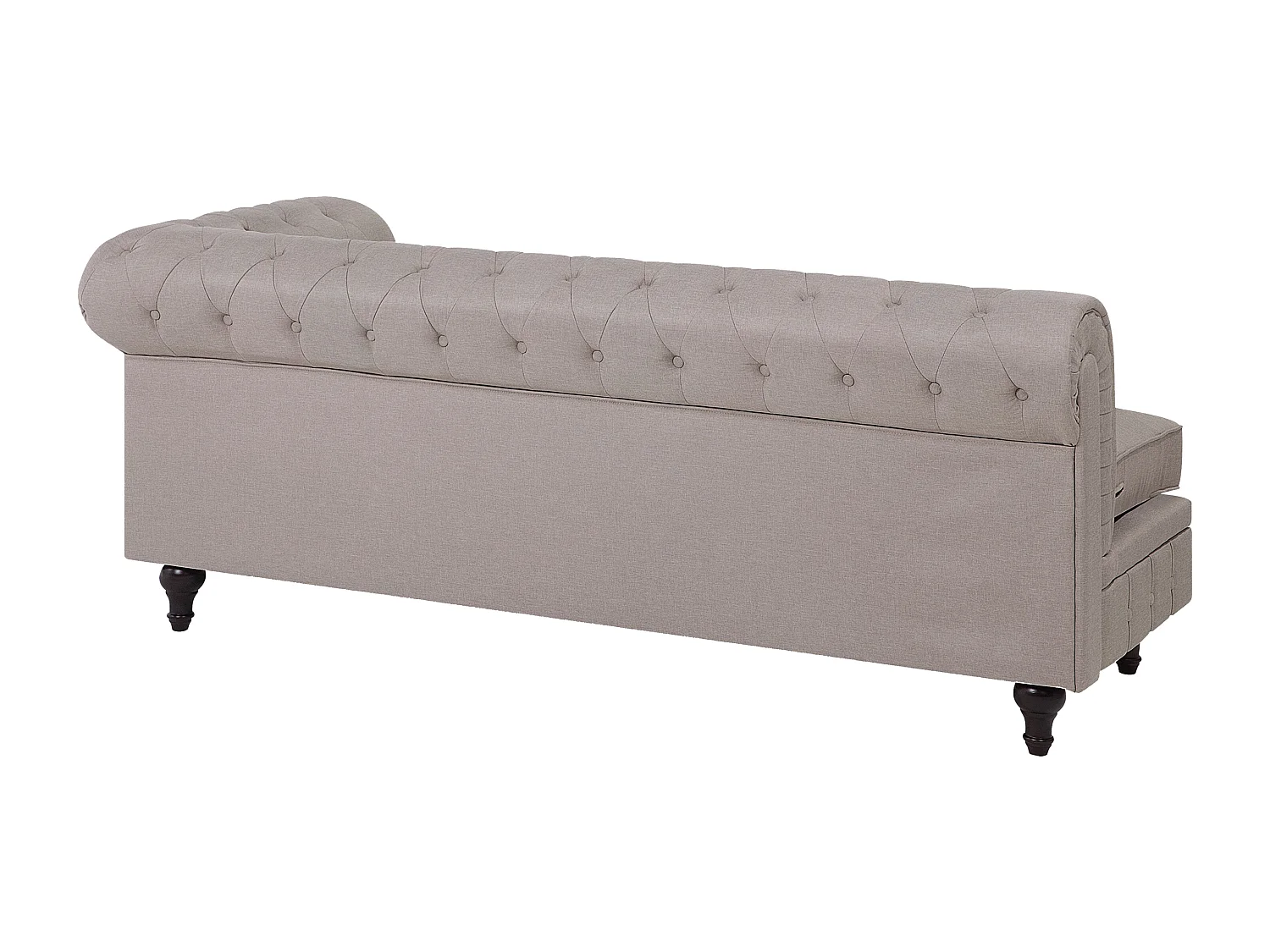 Hoekbank CHESTERFIELD Stof Beige 6-zitter Linkerzijde