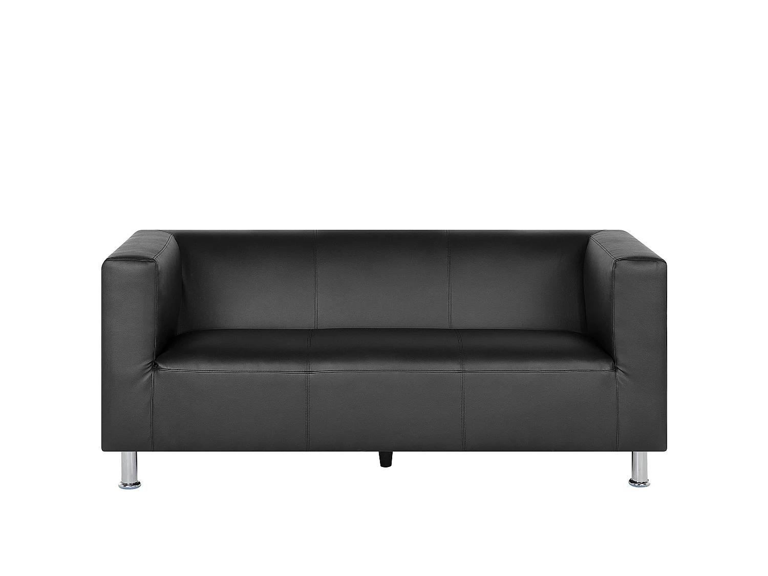 Canapé FLORO Cuir PU Noir 3 places