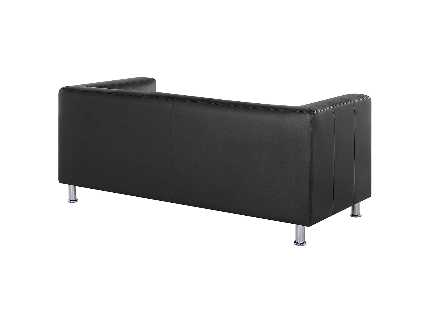 Canapé FLORO Cuir PU Noir 3 places
