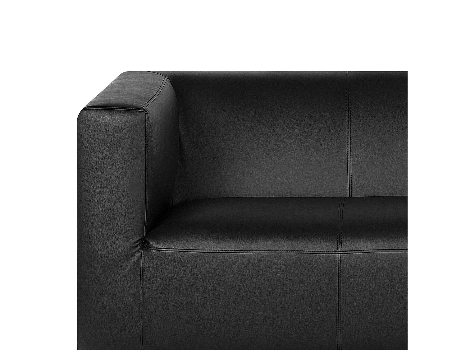 Canapé FLORO Cuir PU Noir 3 places