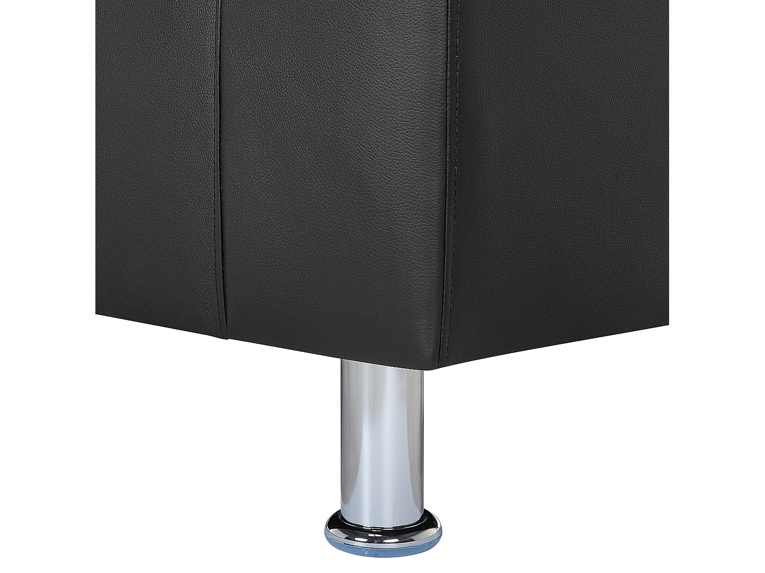 Canapé FLORO Cuir PU Noir 3 places