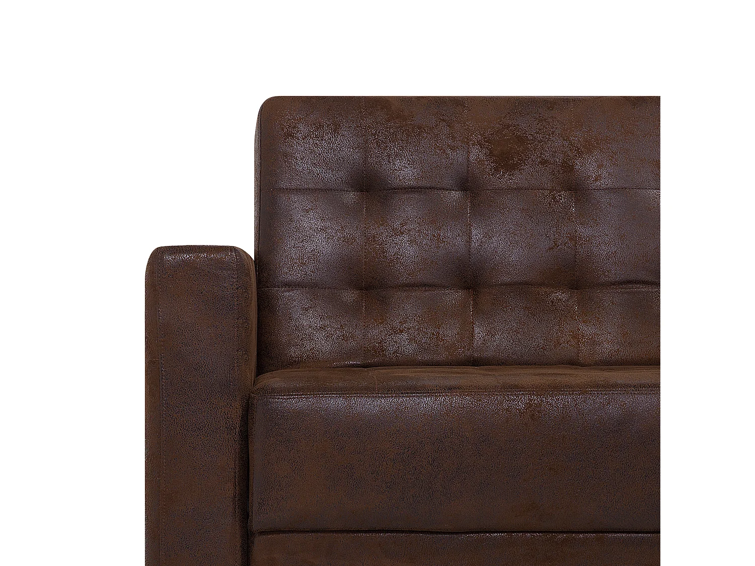 Modulsofa Schlaffunktion Lederoptik Old Style Braun linksseitig Aberdeen