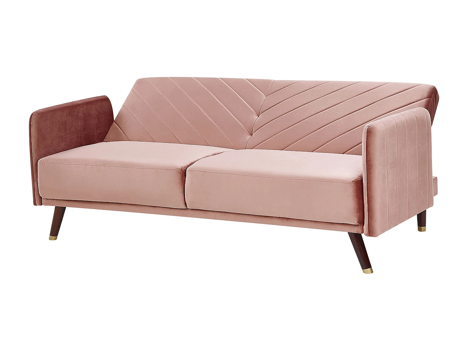 Slaapbank SENJA Roze Fluweel