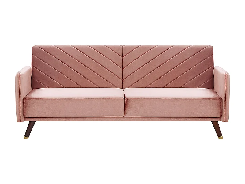 Slaapbank SENJA Roze Fluweel