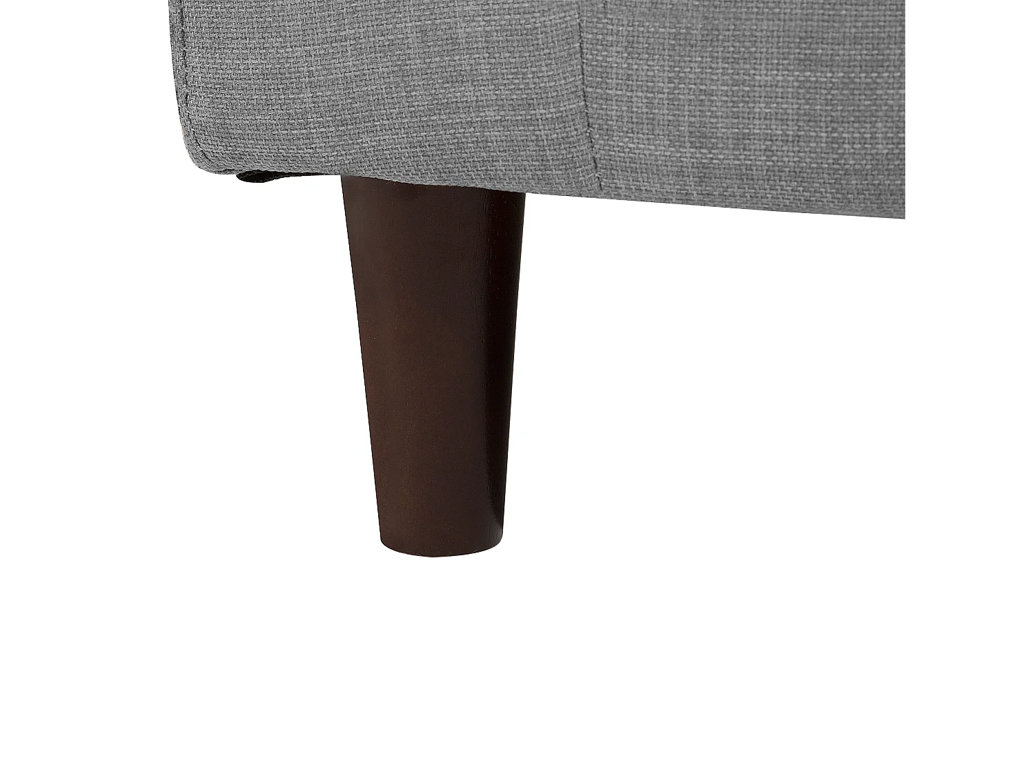 Canapé d'Angle Moderne à droite Pieds en Bois Massif Assise Polyester Tissu Gris Clair Elvenes