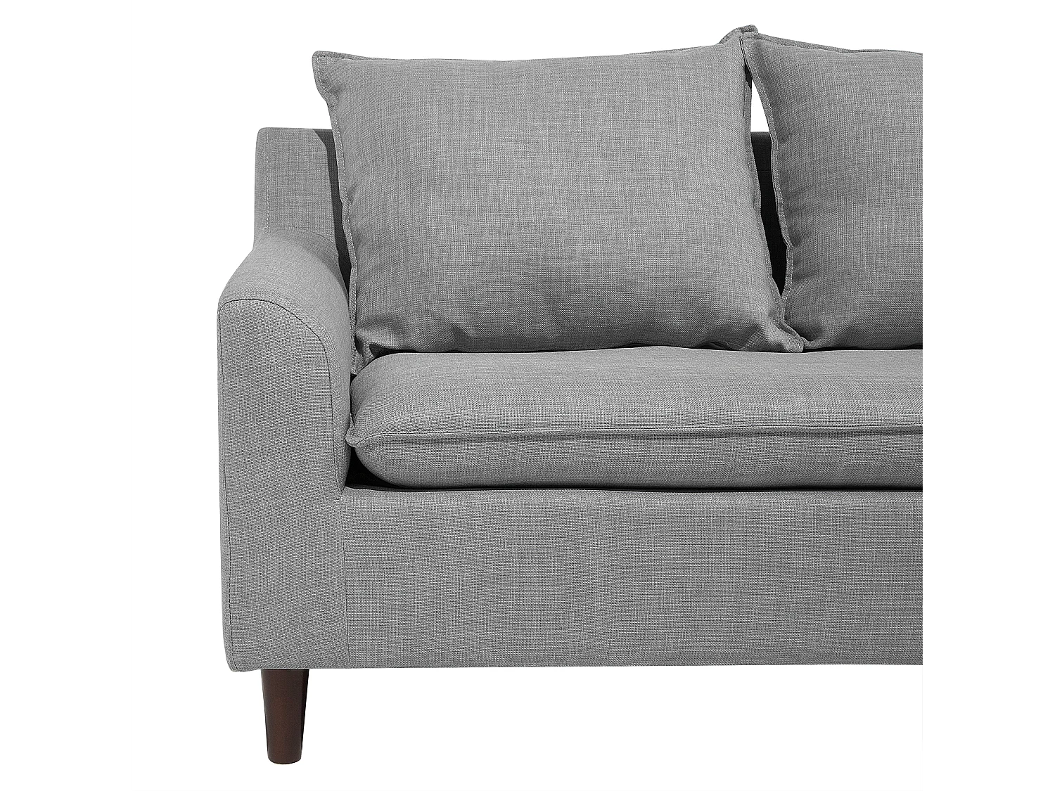 Narożnik ELVENES Jasnoszary dla 3 osób Lewostronny