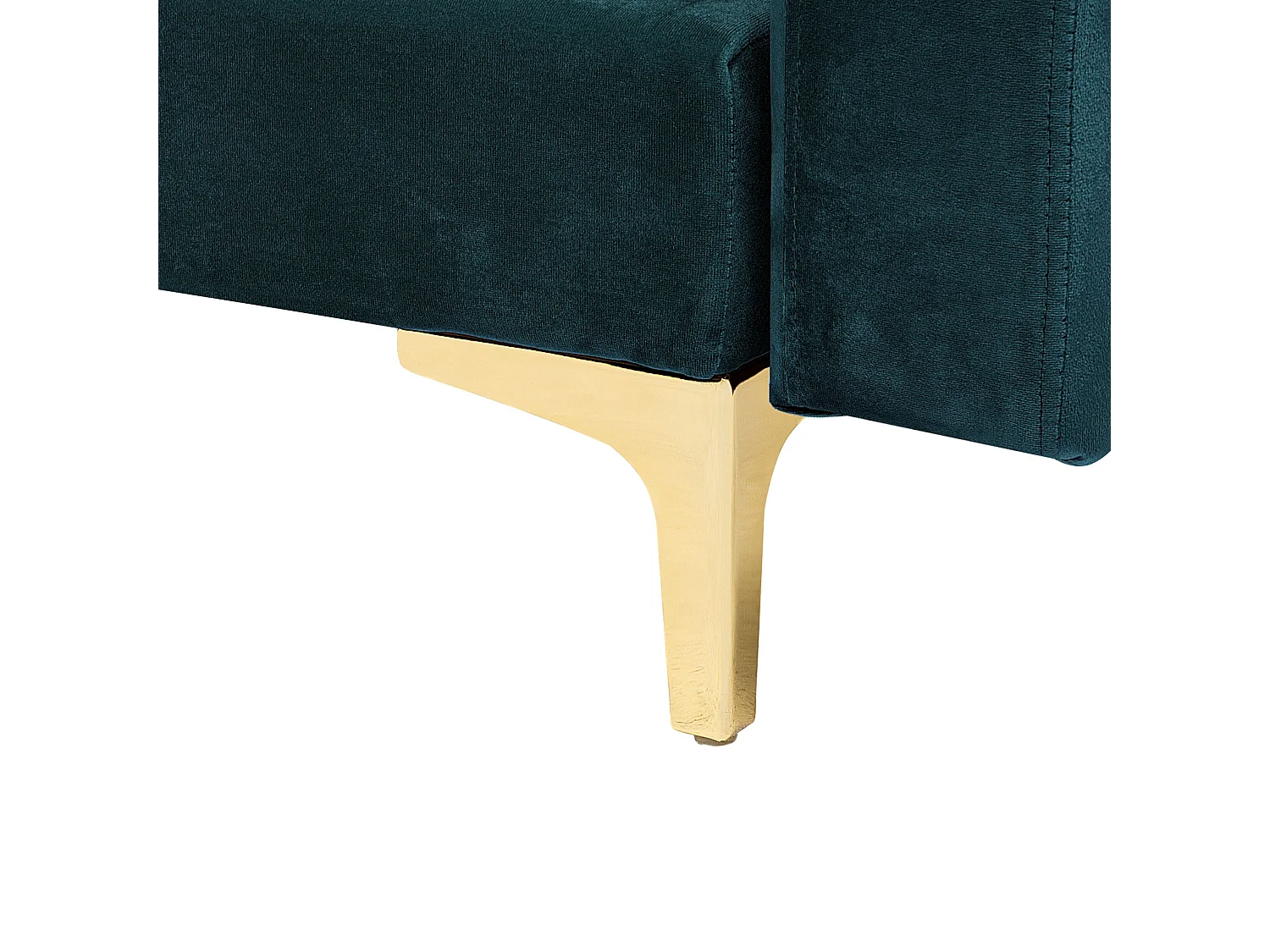 Modulaire hoekslaapbank ABERDEEN Fluweel Blauwgroen 4-zitter Linkerzijde