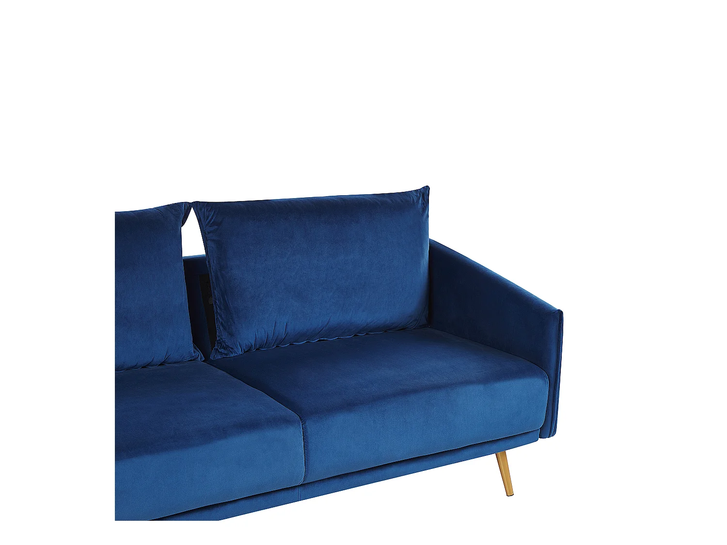 Bank MAURA Fluweel Marineblauw 3-zitter