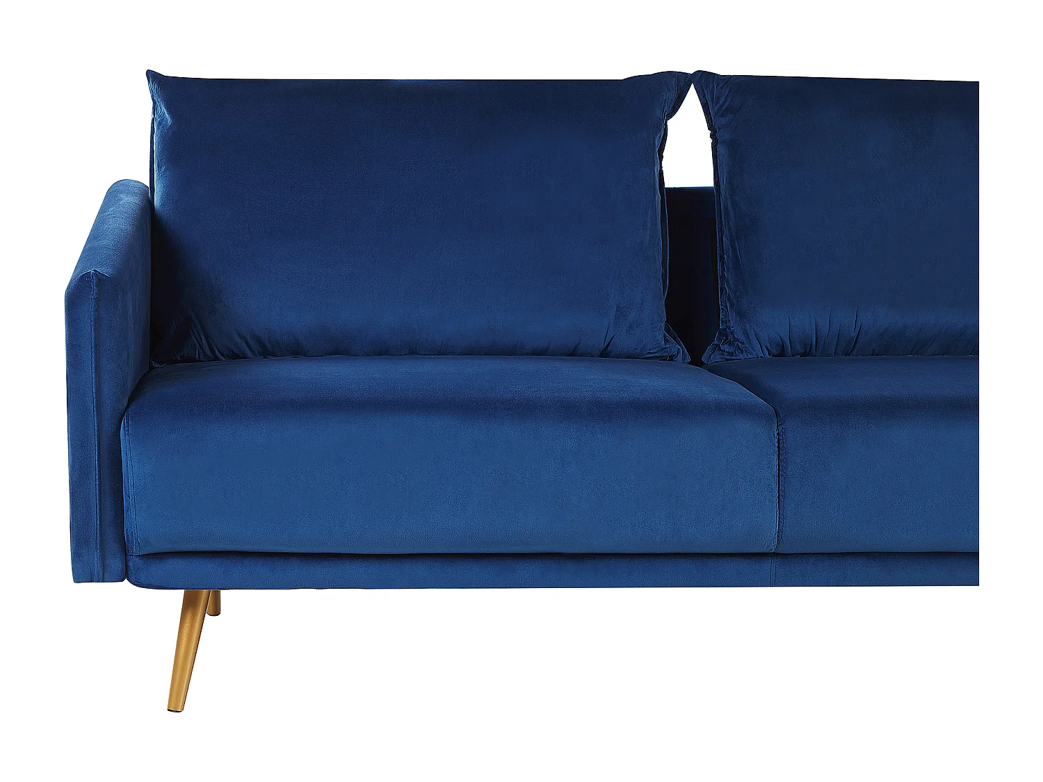 Bank MAURA Fluweel Marineblauw 3-zitter