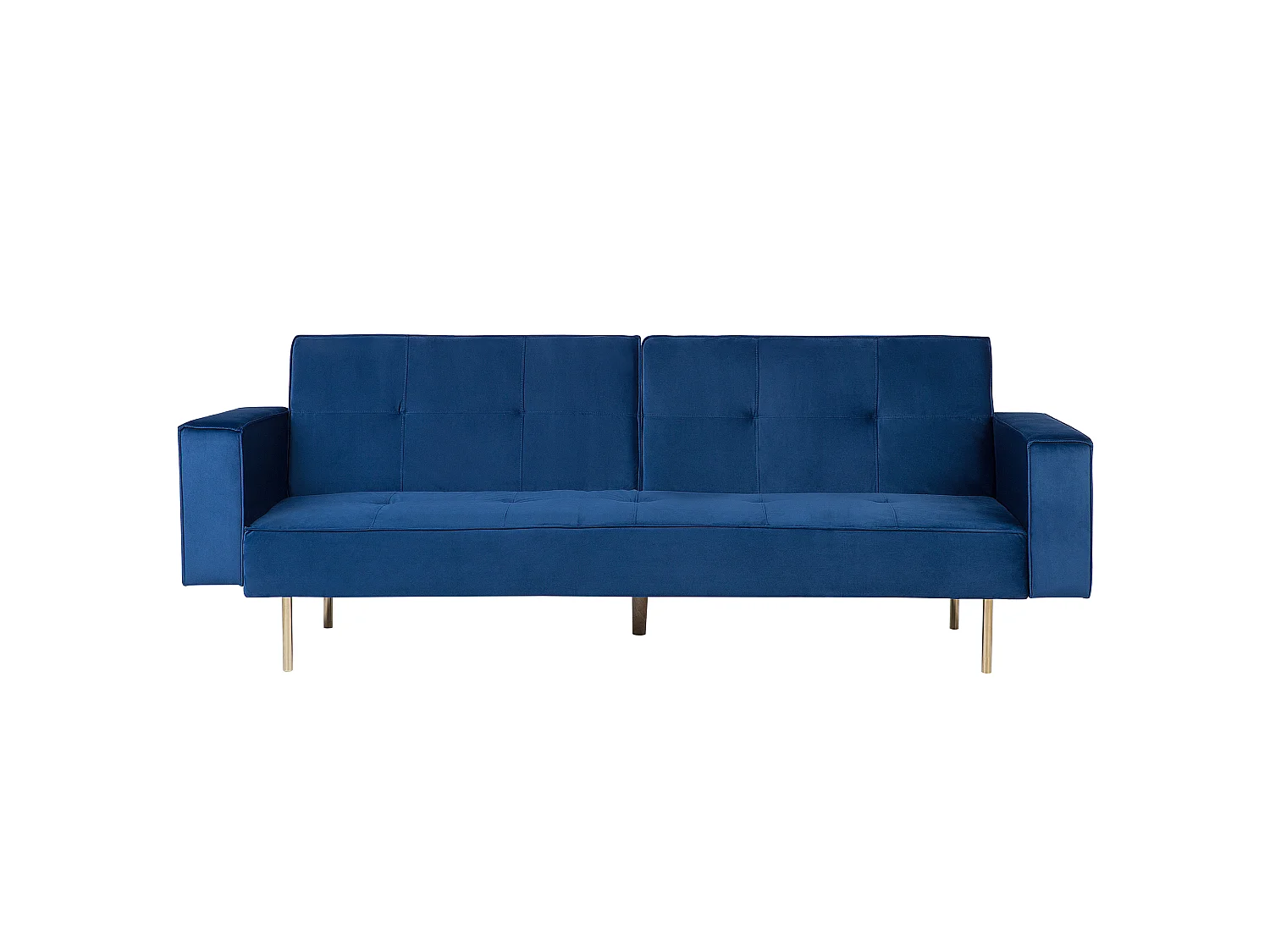 Schlafsofa VISNES Samtstoff Marineblau 3-Sitzer