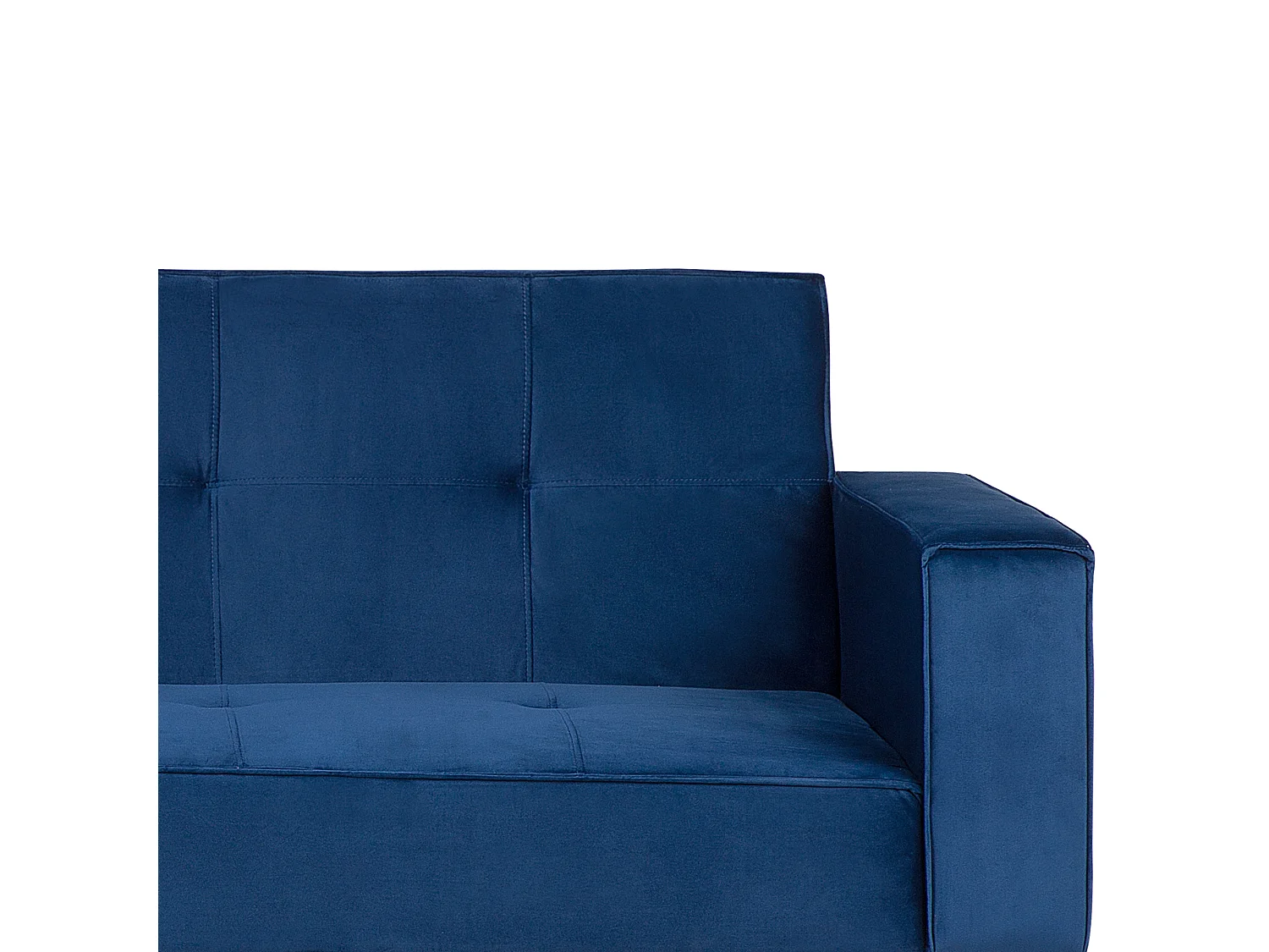 Schlafsofa VISNES Samtstoff Marineblau 3-Sitzer