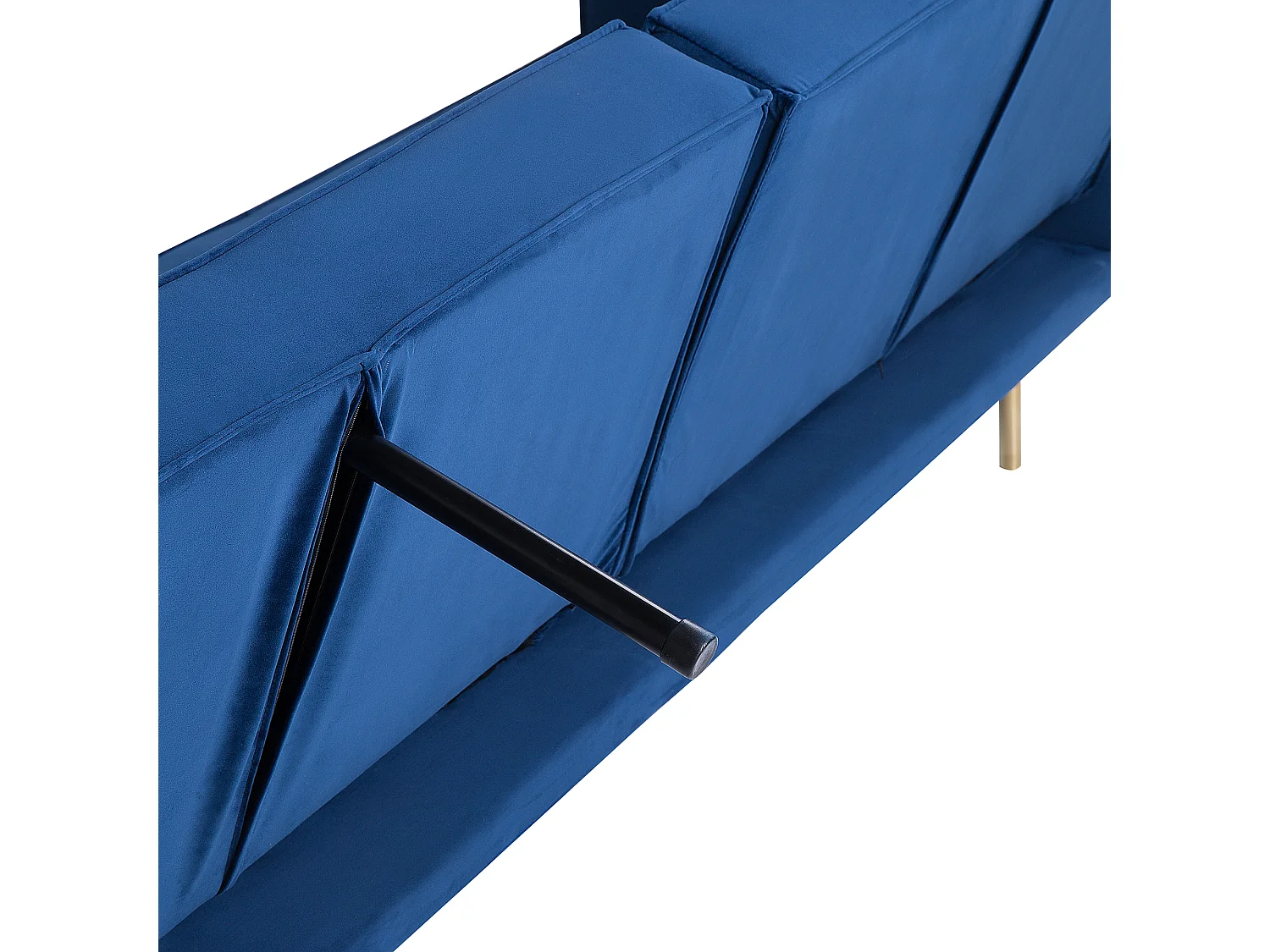 Schlafsofa VISNES Samtstoff Marineblau 3-Sitzer