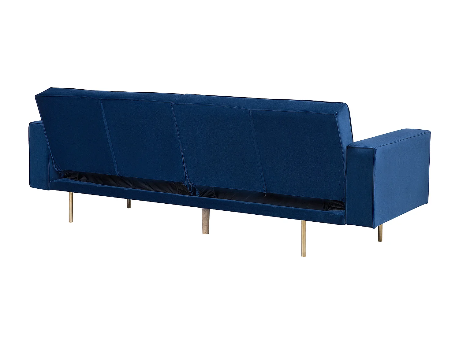 Sofá cama VISNES Terciopelo Azul marino 3 plazas