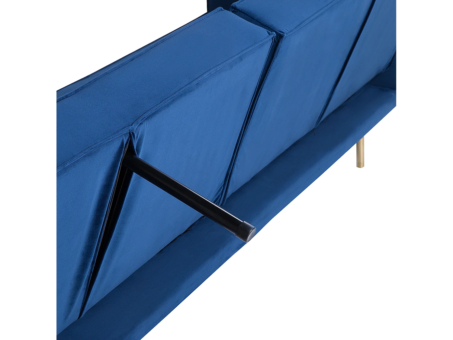 Sofá cama VISNES Terciopelo Azul marino 3 plazas