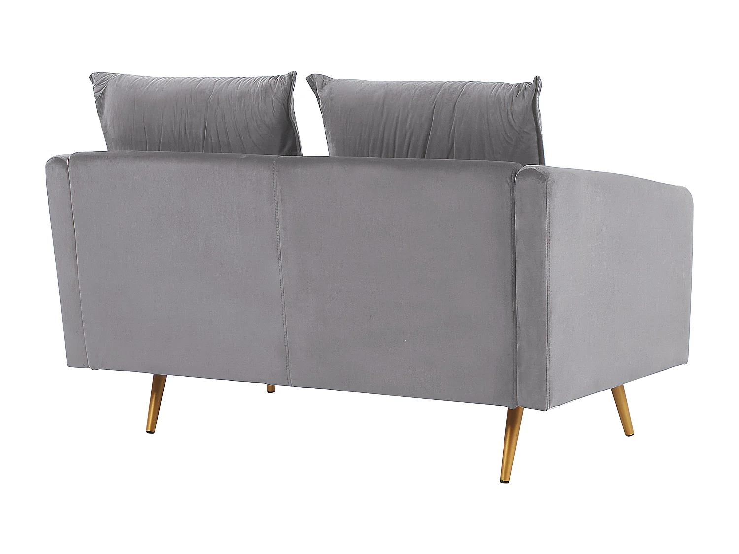 Sofa MAURA Welur Szary dla 2 osób