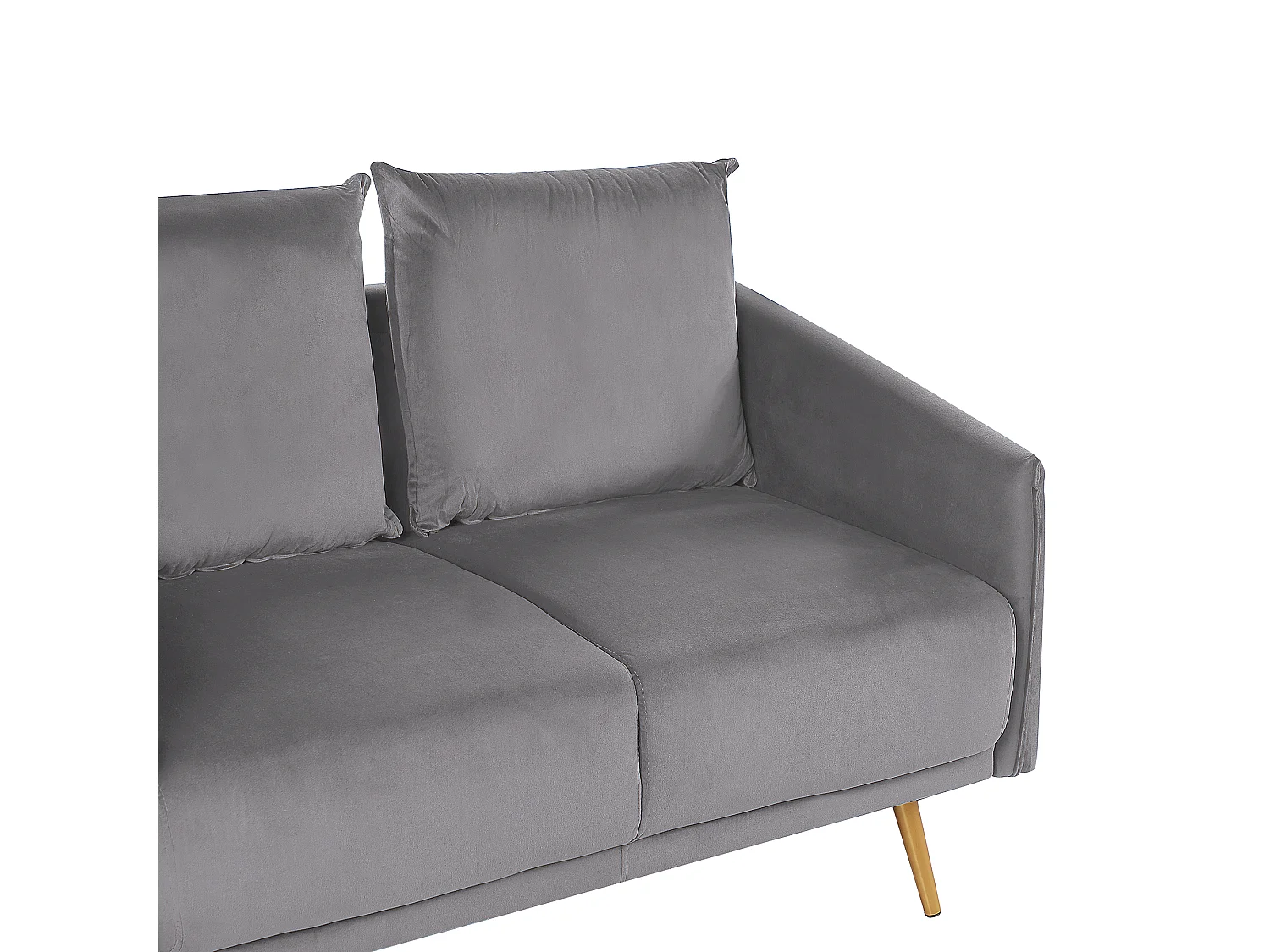 Sofa MAURA Welur Szary dla 2 osób