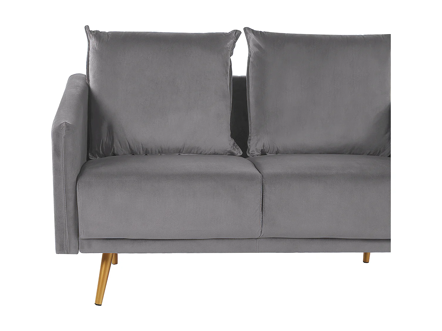 Sofa MAURA Welur Szary dla 2 osób