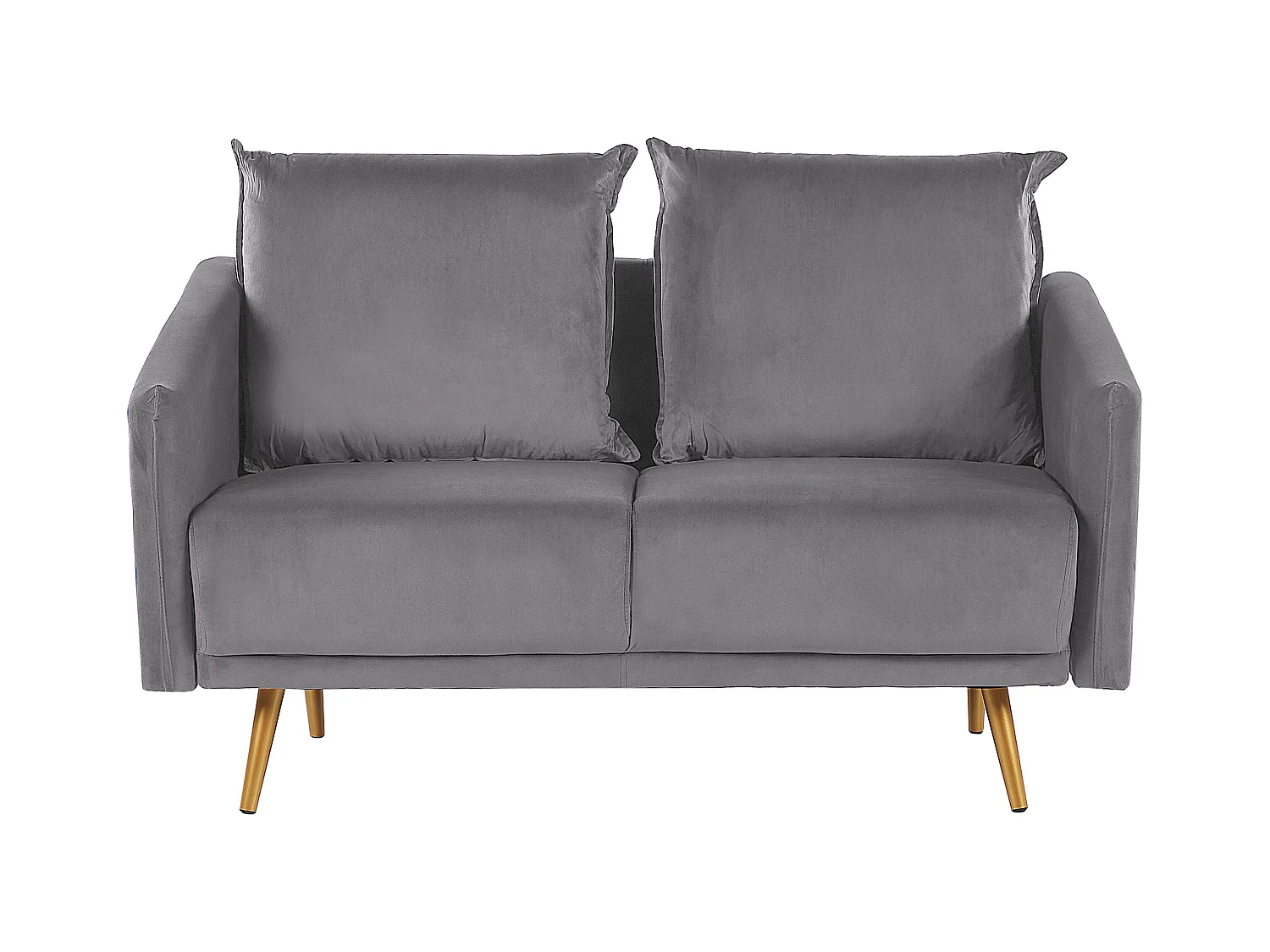 Canapé 2 places MAURA Velours Gris