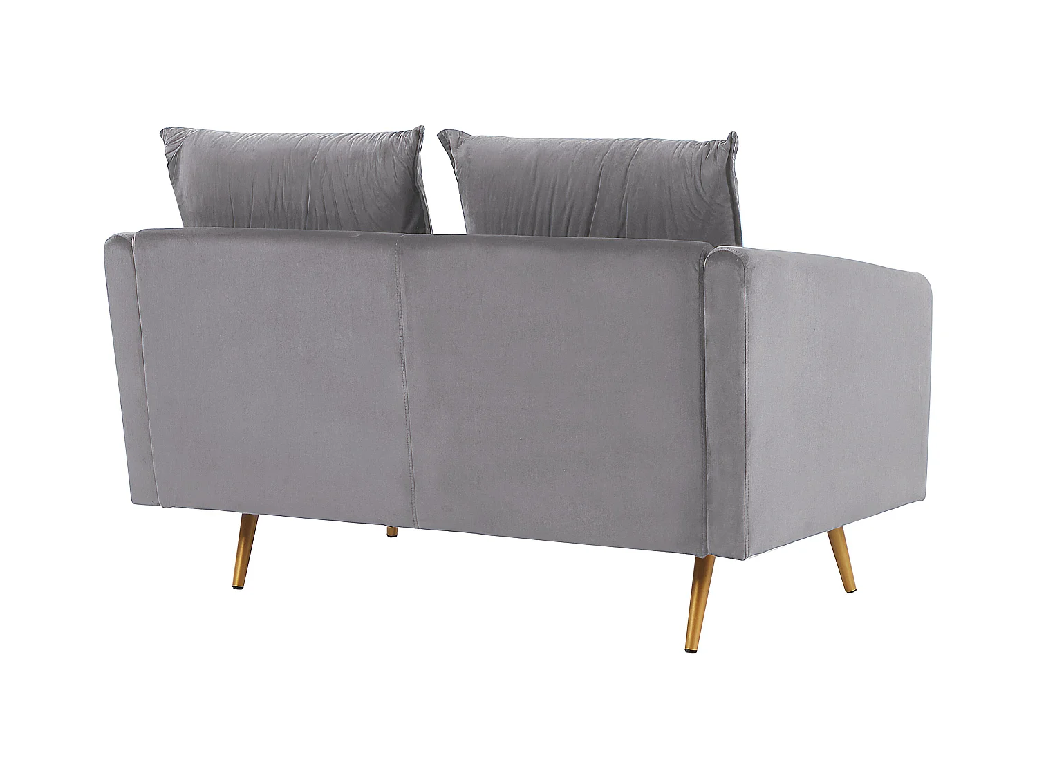 Canapé 2 places MAURA Velours Gris