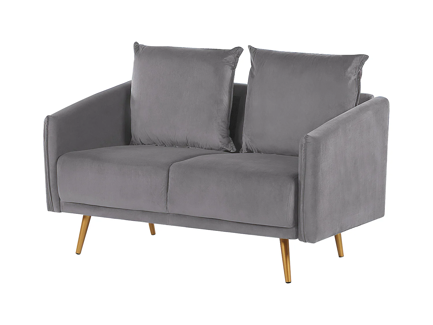 Canapé 2 places MAURA Velours Gris