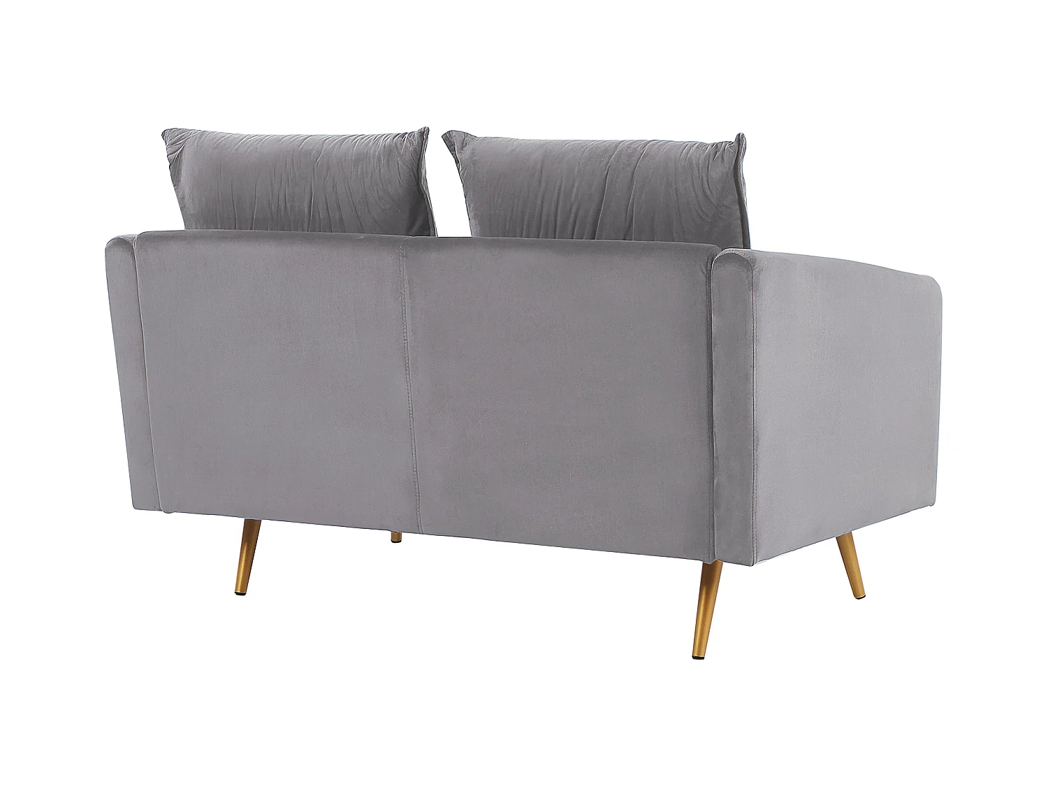 Canapé 2 places MAURA Velours Gris