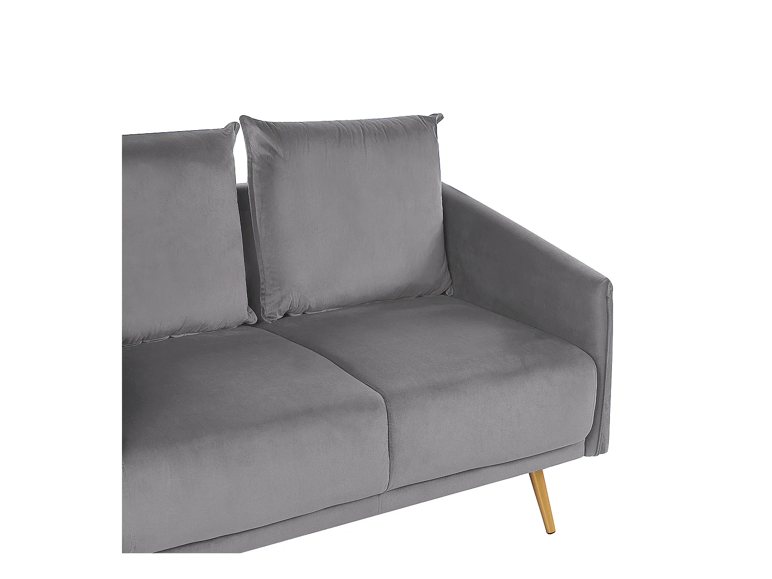 Canapé 2 places MAURA Velours Gris