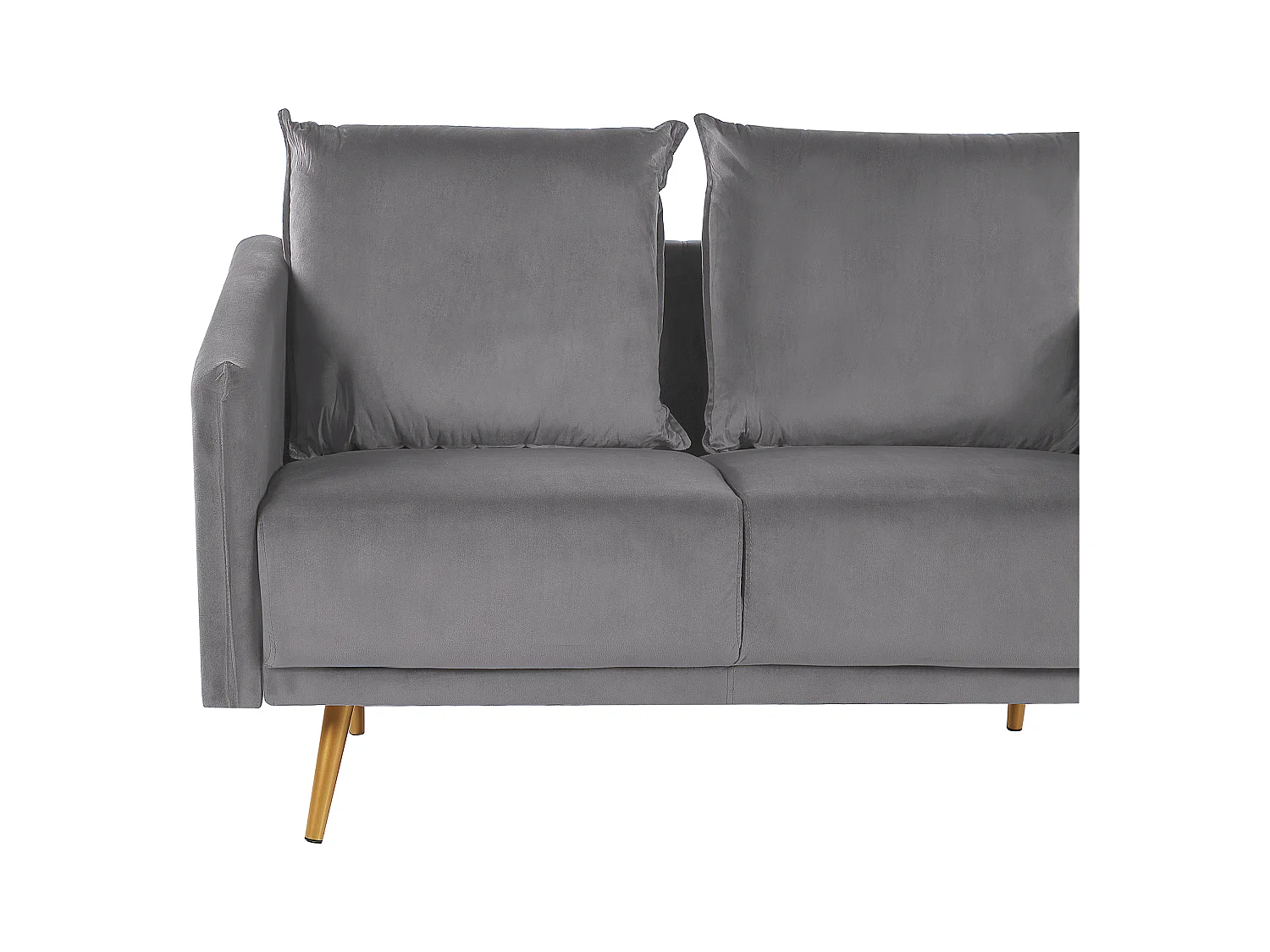 Canapé 2 places MAURA Velours Gris