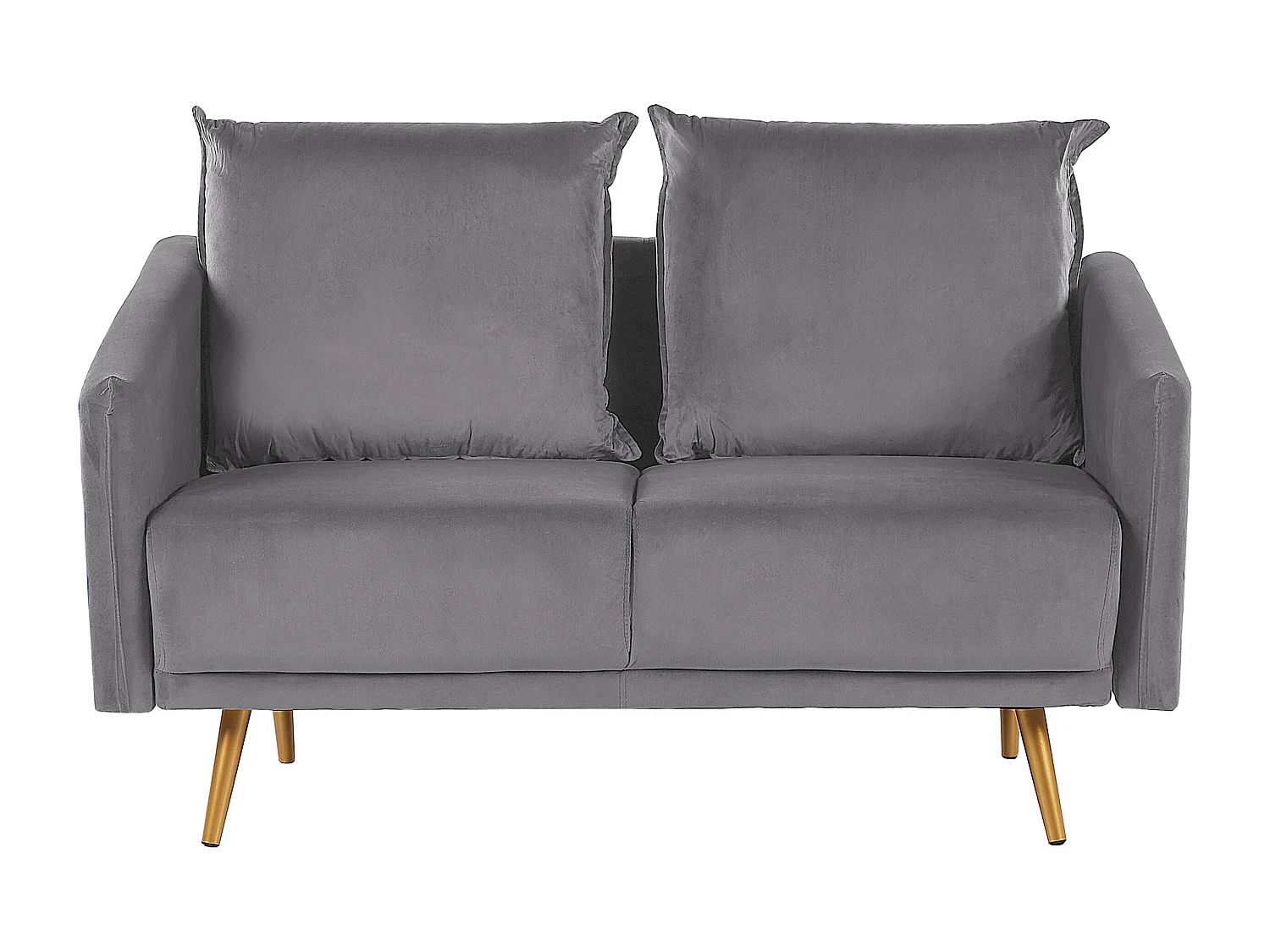 Canapé 2 places MAURA Velours Gris