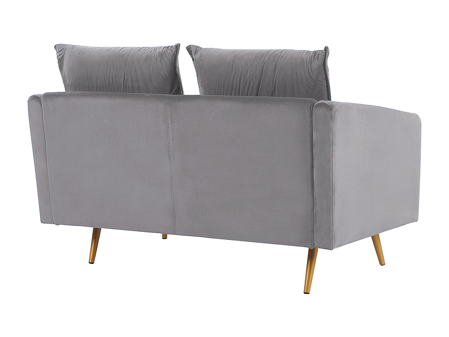 Canapé 2 places MAURA Velours Gris