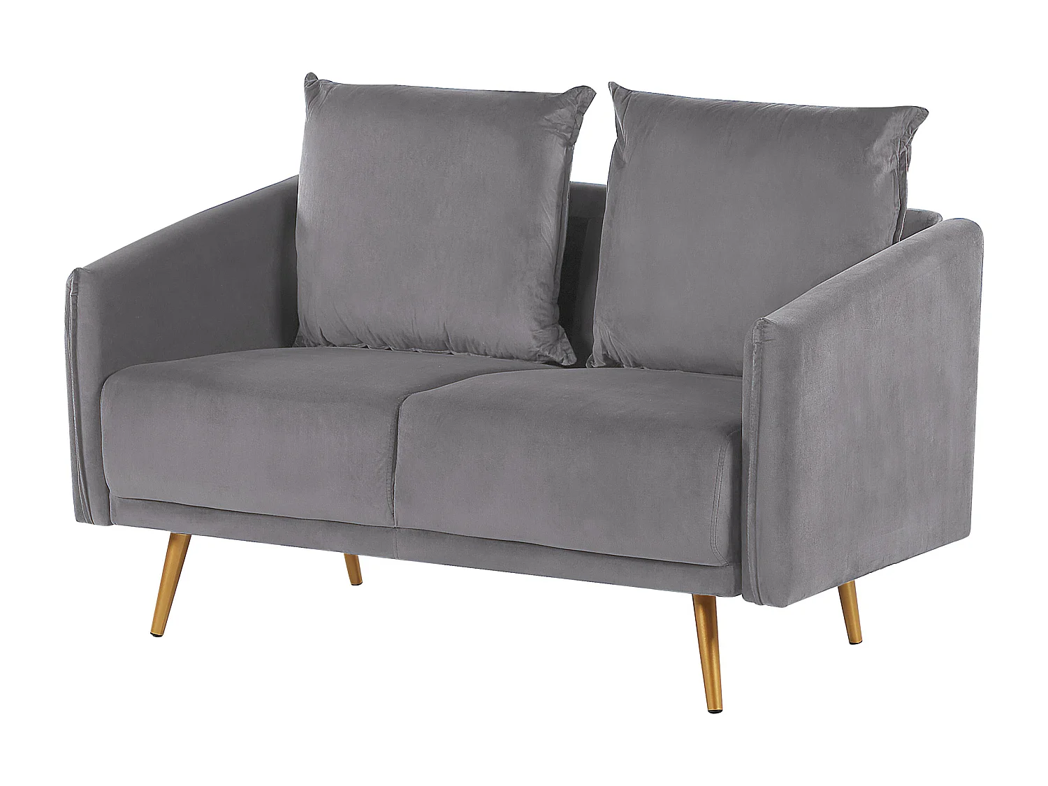 Canapé 2 places MAURA Velours Gris