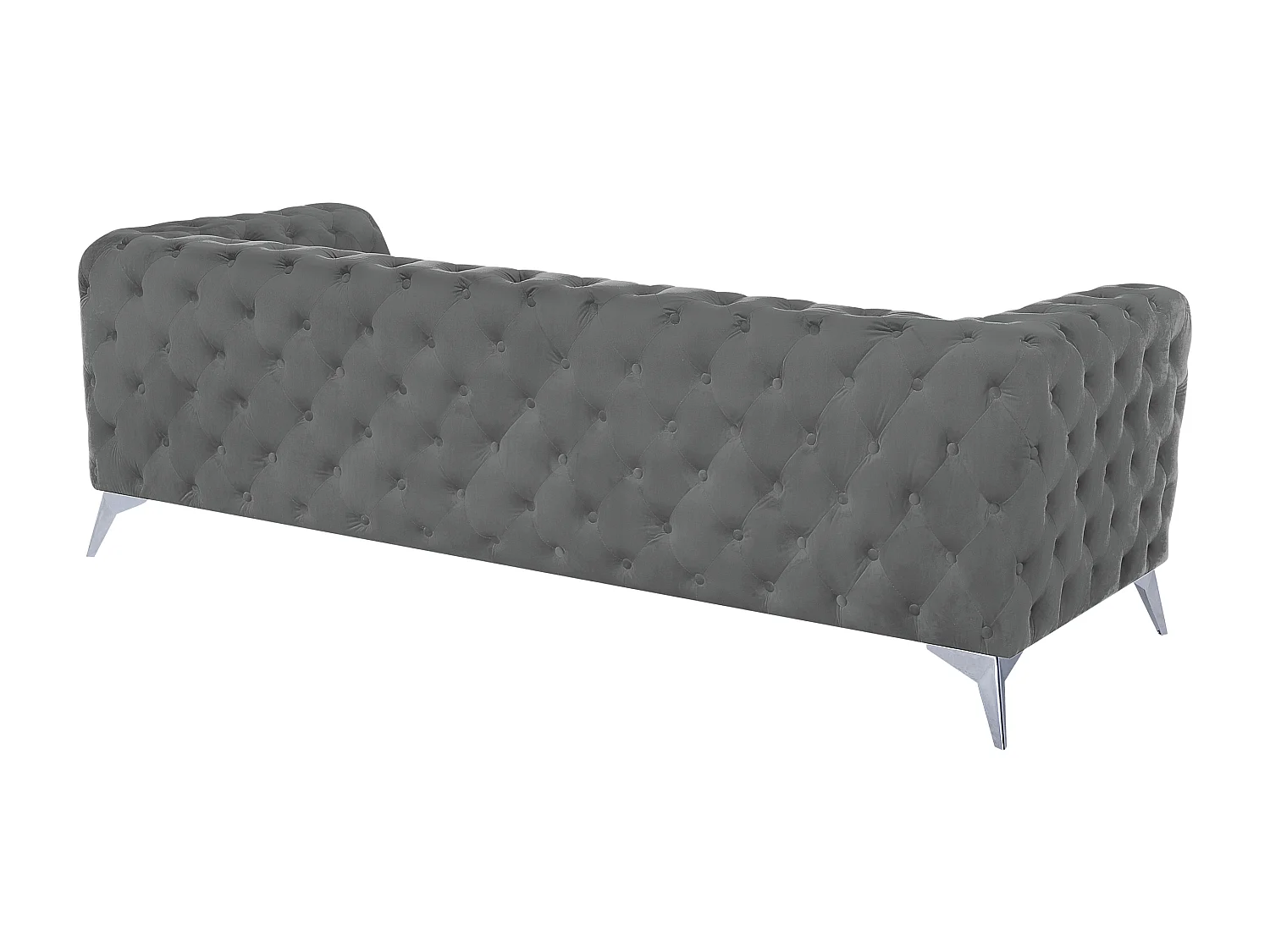 Sofá SOTRA Terciopelo Gris 3 plazas