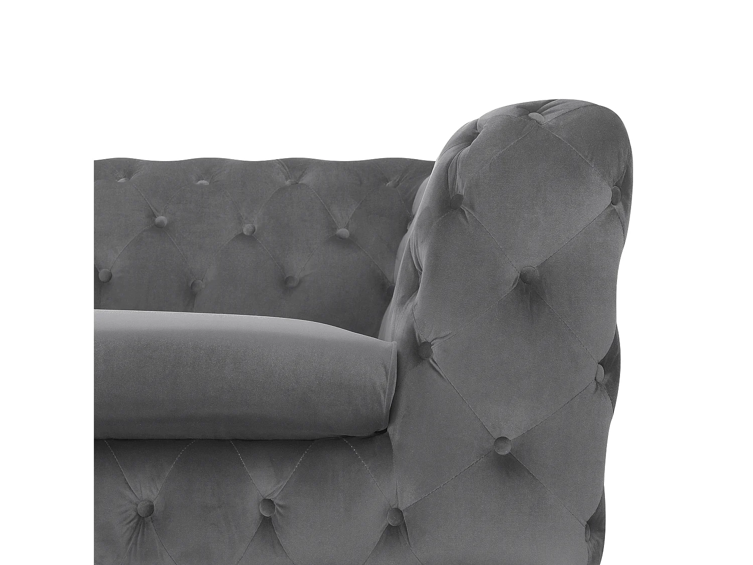 Sofá SOTRA Terciopelo Gris 3 plazas