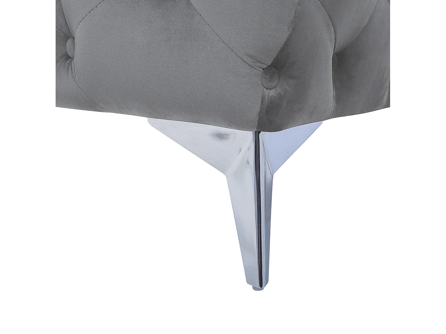 Sofá SOTRA Terciopelo Gris 3 plazas