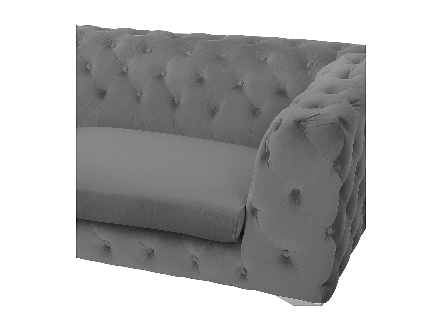 Canapé 3 places SOTRA Velours Gris