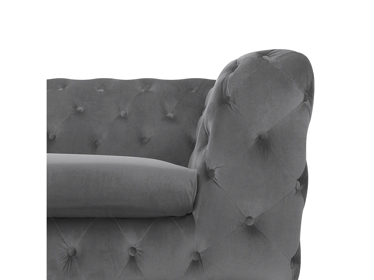 Divano SOTRA Velluto Grigio 3 posti