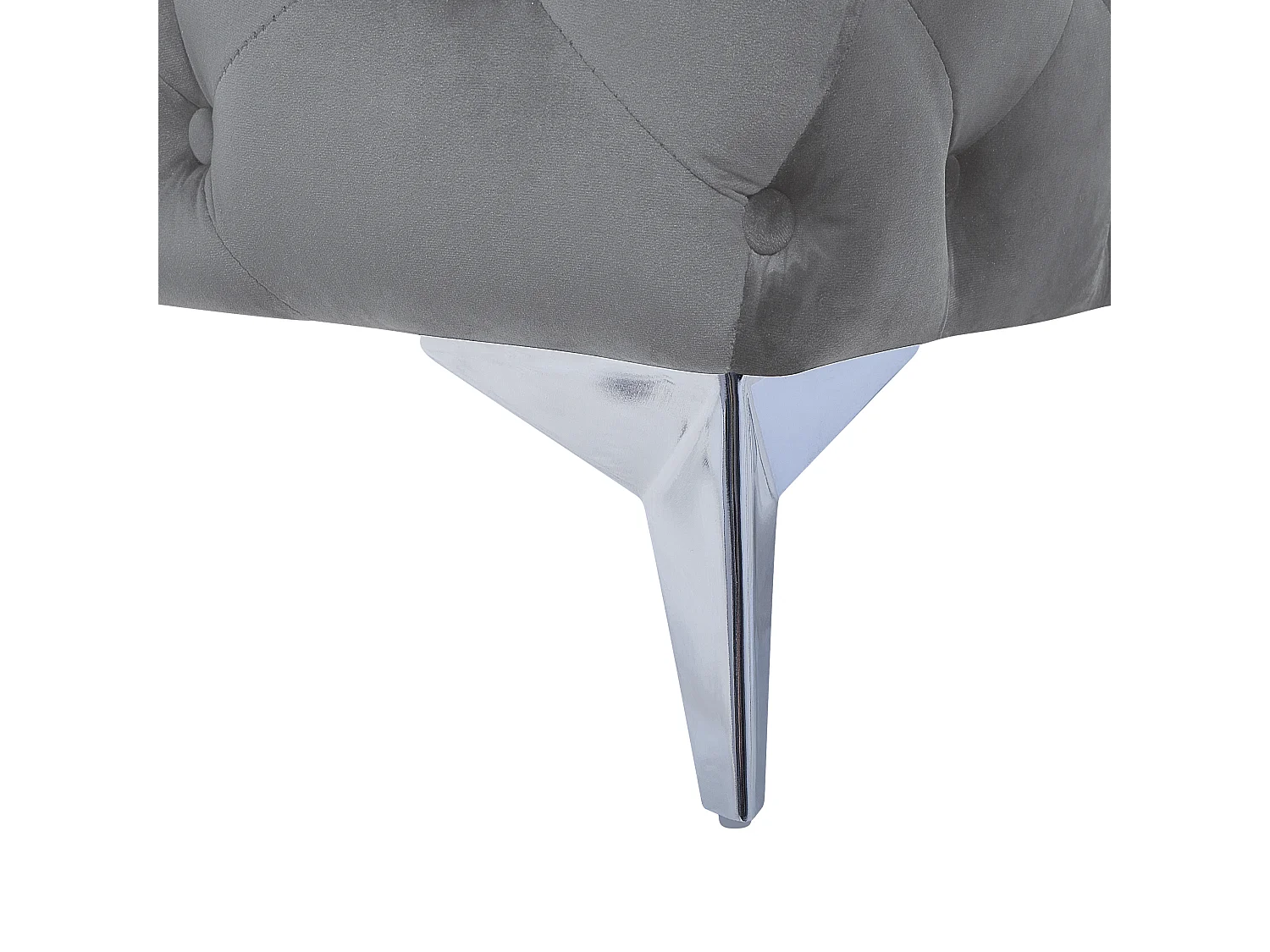 Divano SOTRA Velluto Grigio 3 posti