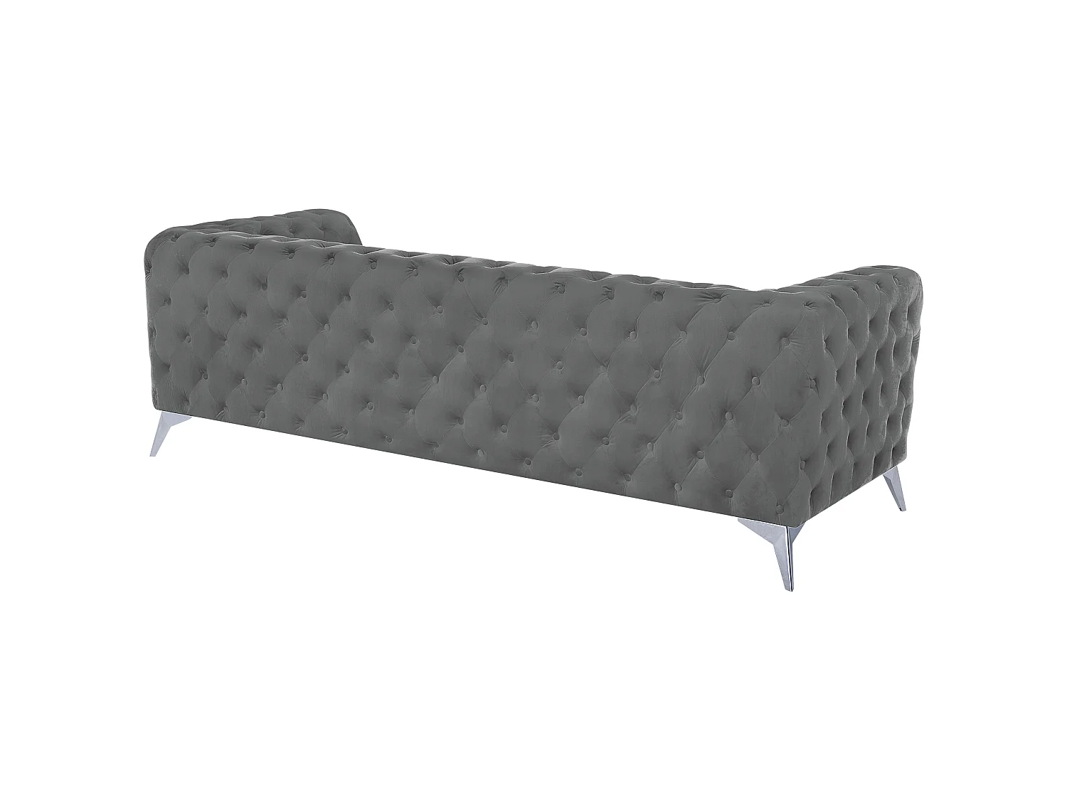 Divano SOTRA Velluto Grigio 3 posti