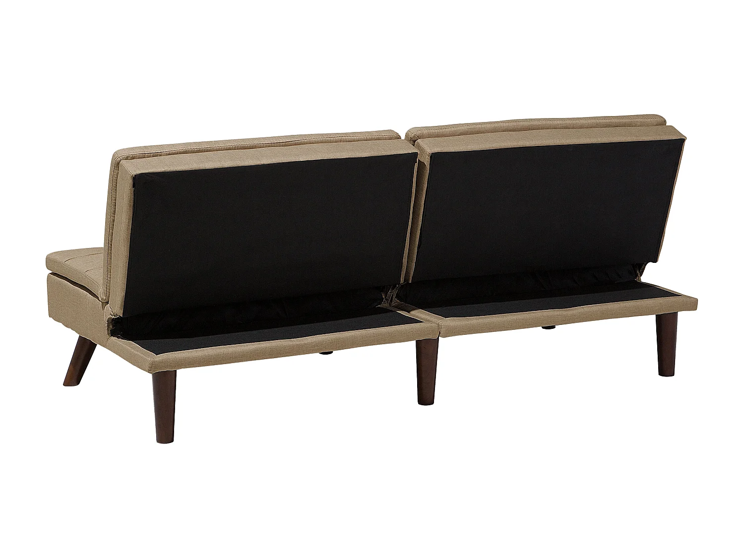 Slaapbank RONNE Stof Lichtbruin 3-zitter