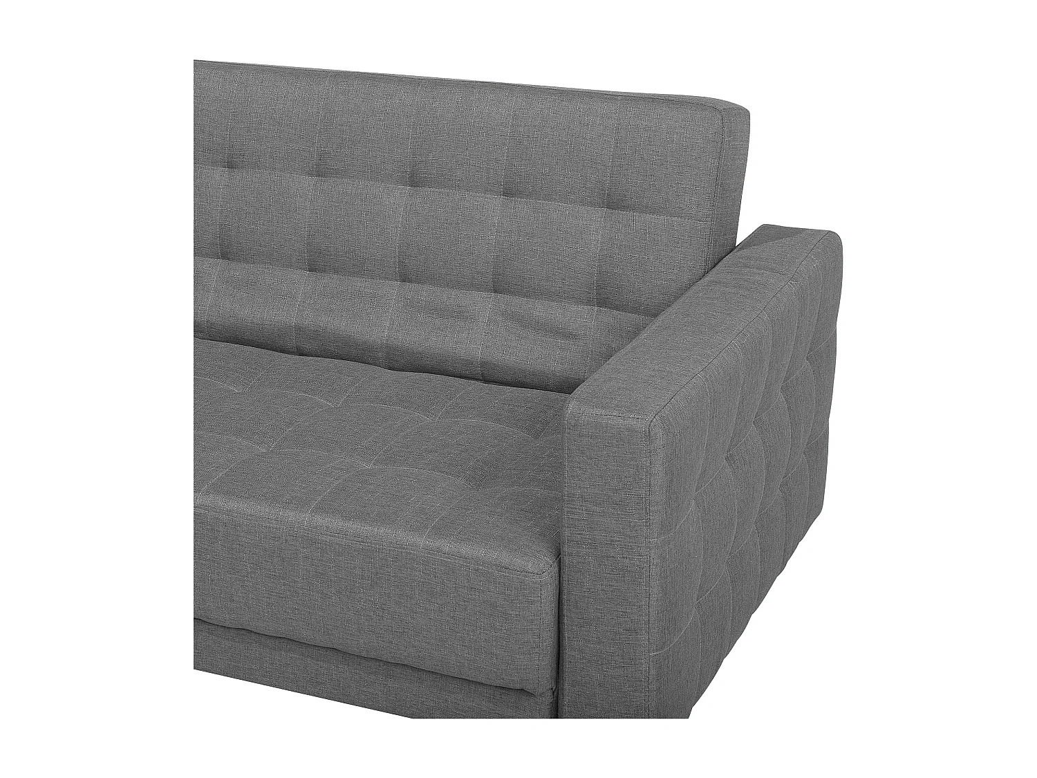 Canapé Angle à gauche Convertible Tissu Gris Elégant Moderne Classique Aberdeen