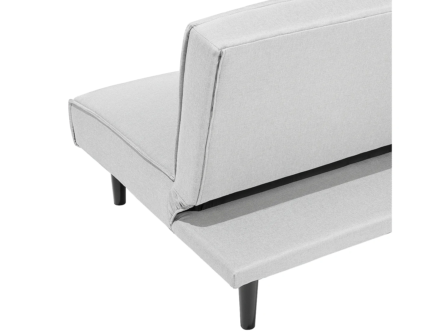 Bequemes Schlafsofa Polsterbezug hellgrau ohne Armlehnen Visby