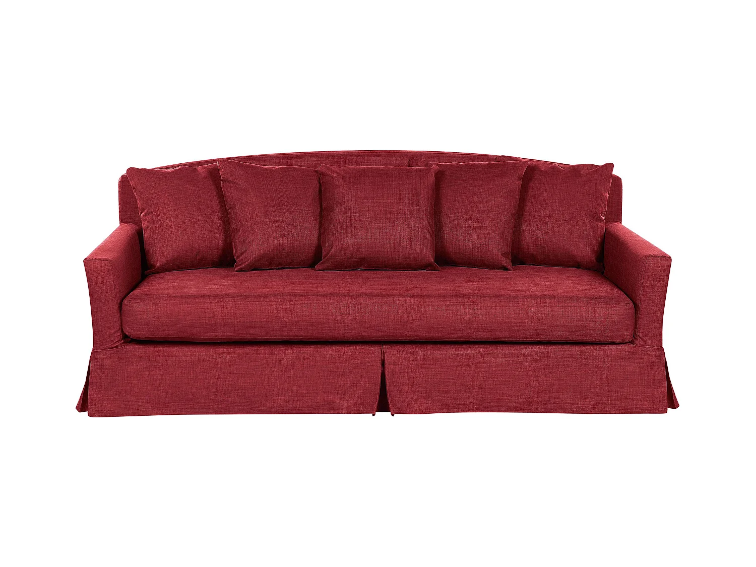 Canapé 3 places GILJA Tissu Rouge